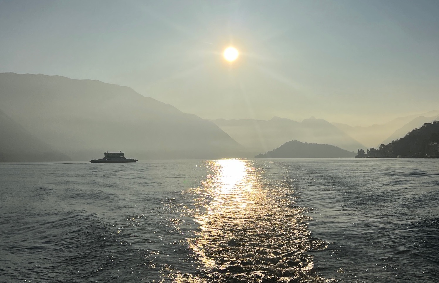 Lake Como Winter Boat